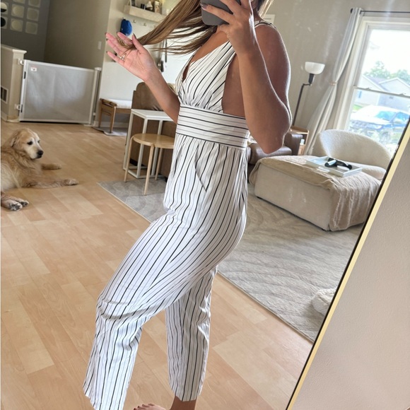 Black & Grey Striped Romper - Picture 3 of 4